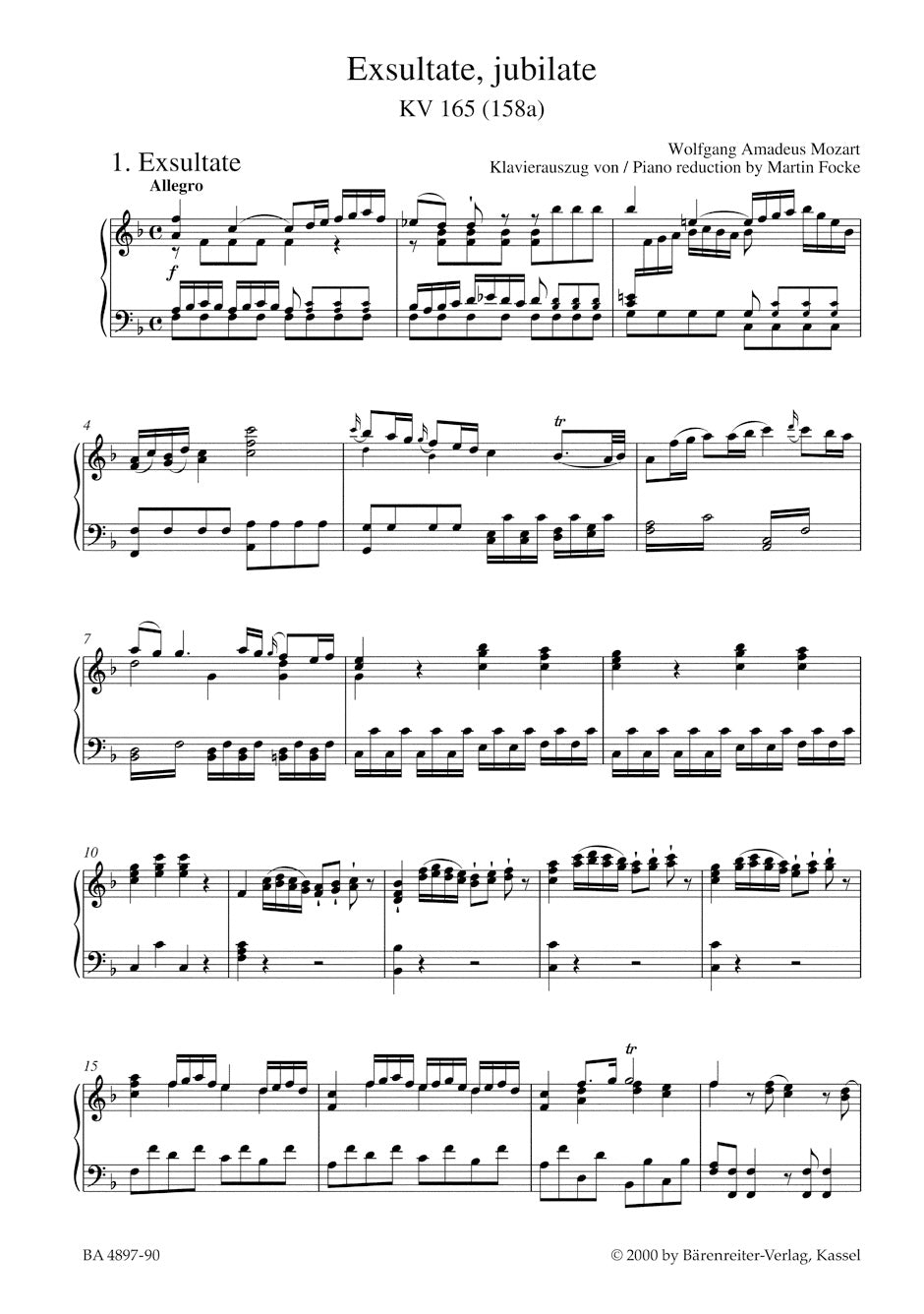 Exsultate, jubilate K. 165