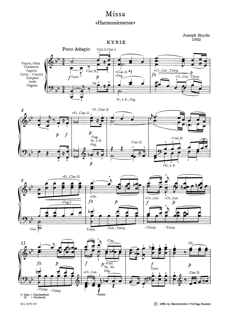 Missa in B-flat maj - "Harmony Mass"
Hob. XXII:14