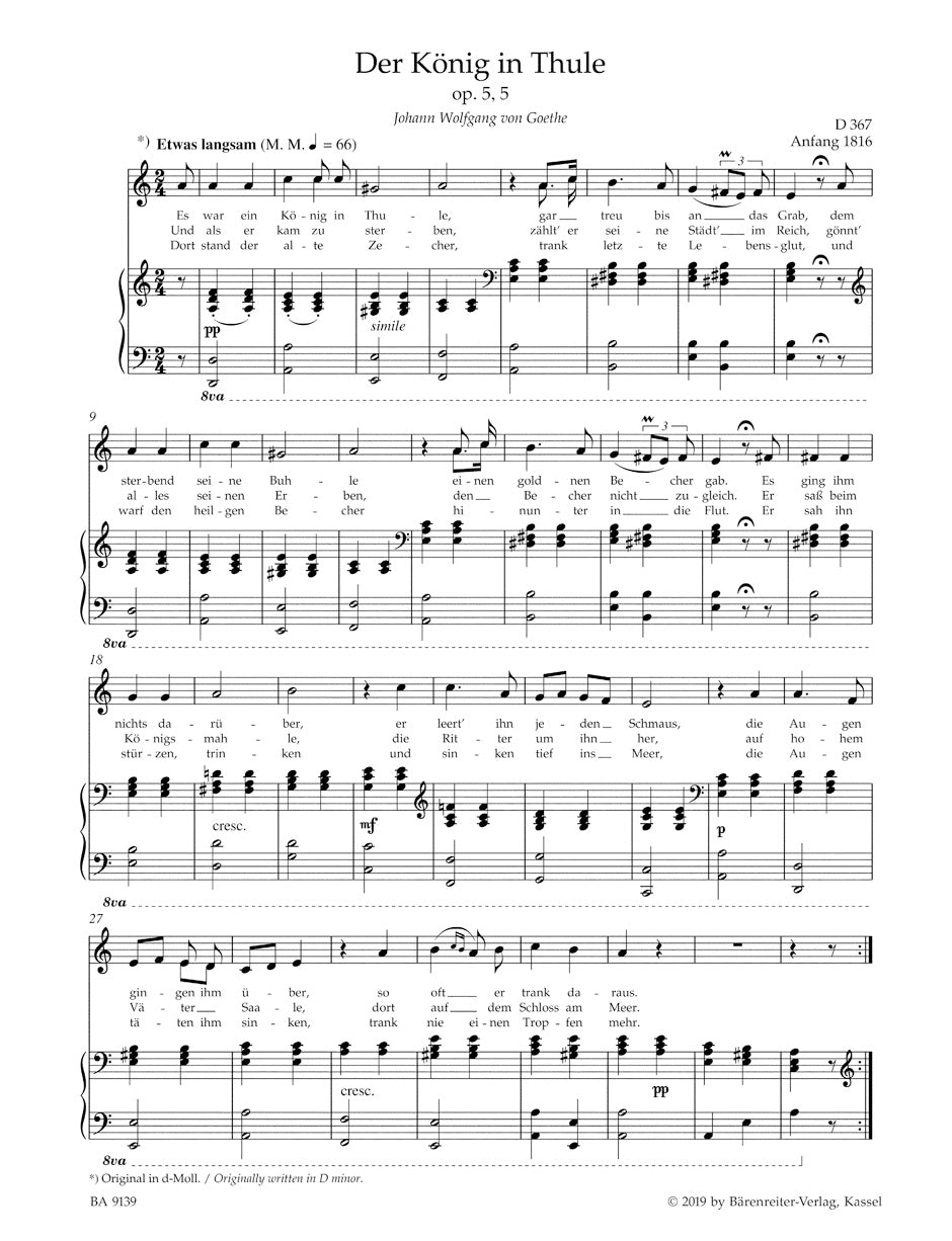 A Taste of Schubert
for Medium Voice
