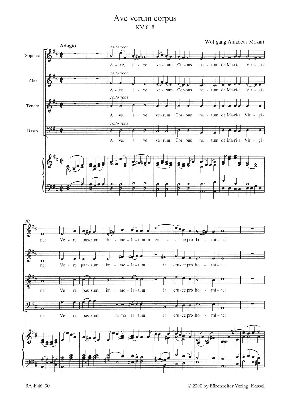 Ave verum corpus K. 618