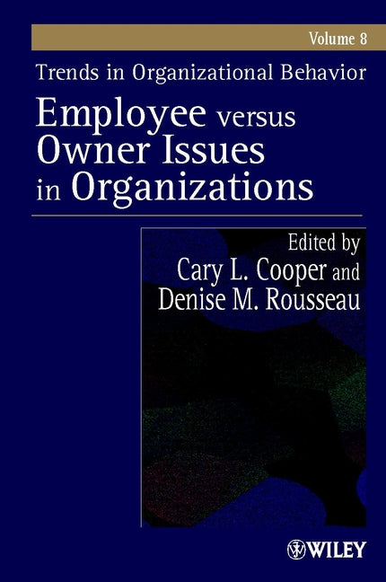 Trends in Organizational Behavior, Volume 8