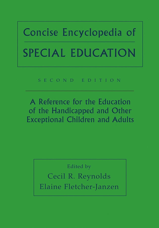 Concise Encyclopedia of Special Education