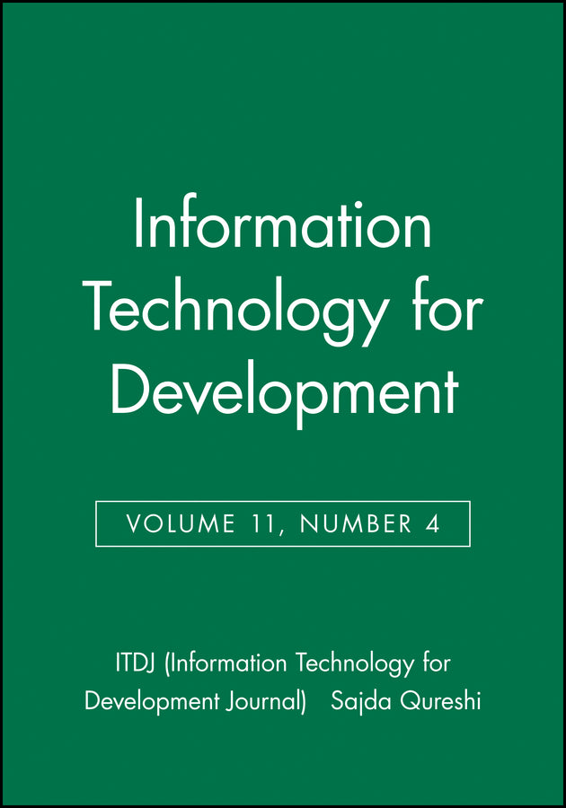 Information Technology for Development, Volume 11, Number 4