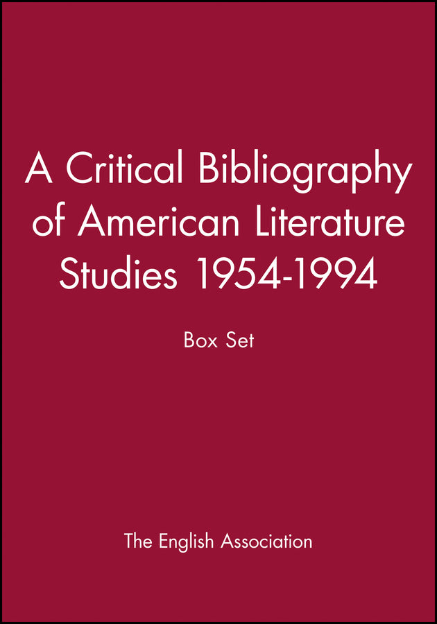 A Critical Bibliography of American Literature Studies 1954-1994