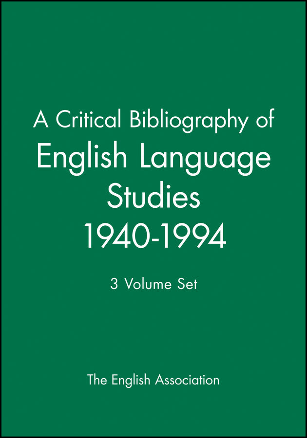 A Critical Bibliography of English Language Studies 1940-1994