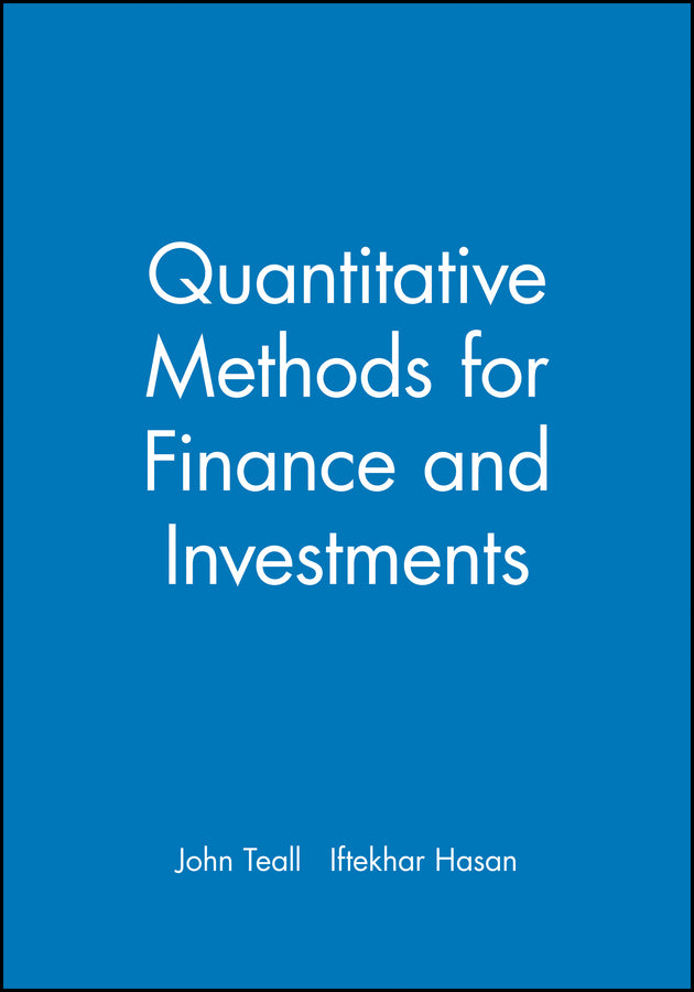 Quantitative Methods for Finance and Investments