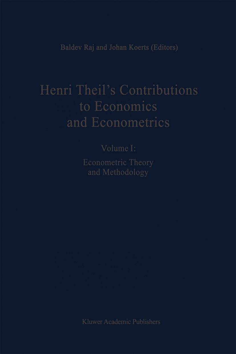 Advanced Studies in Theoretical and Applied Econometrics