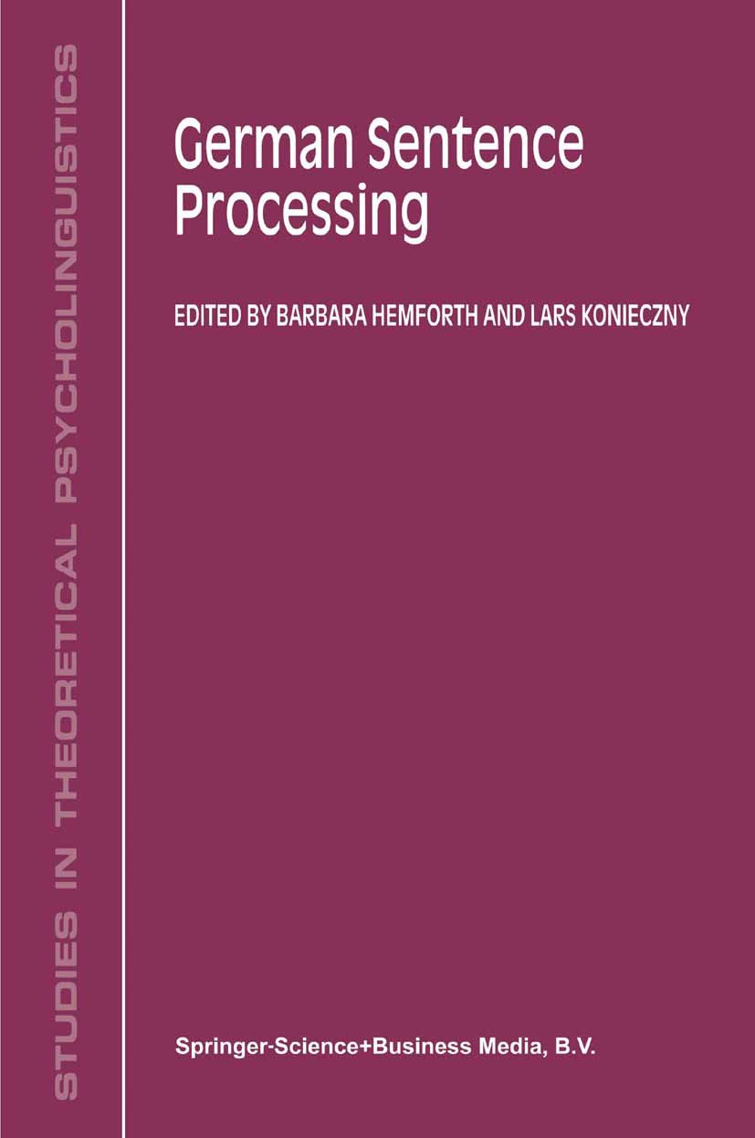 Studies in Theoretical Psycholinguistics