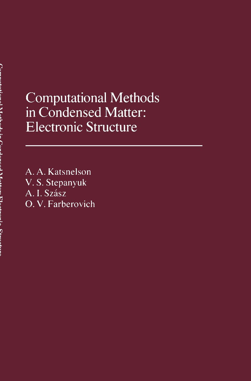 Computational Methods in Condensed Matter: Electronic Structure