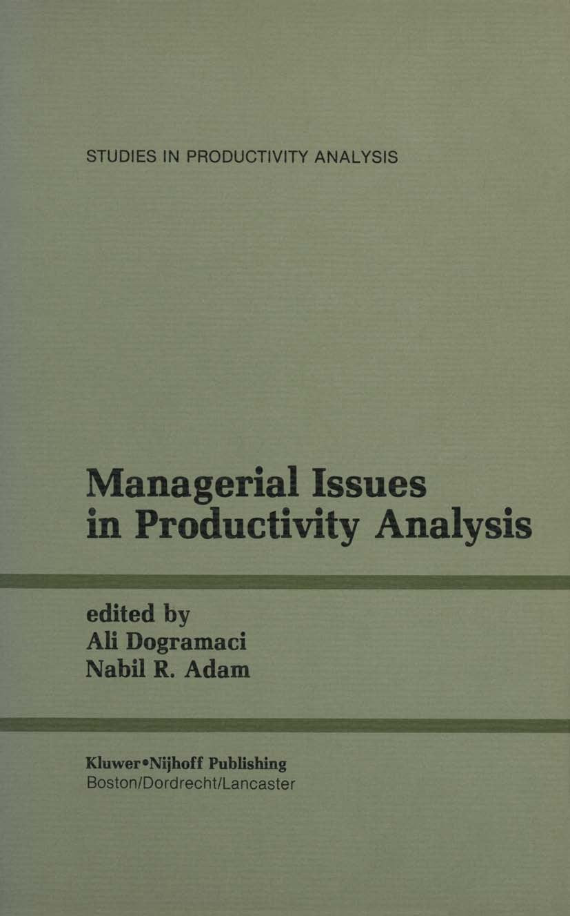 Studies in Productivity Analysis