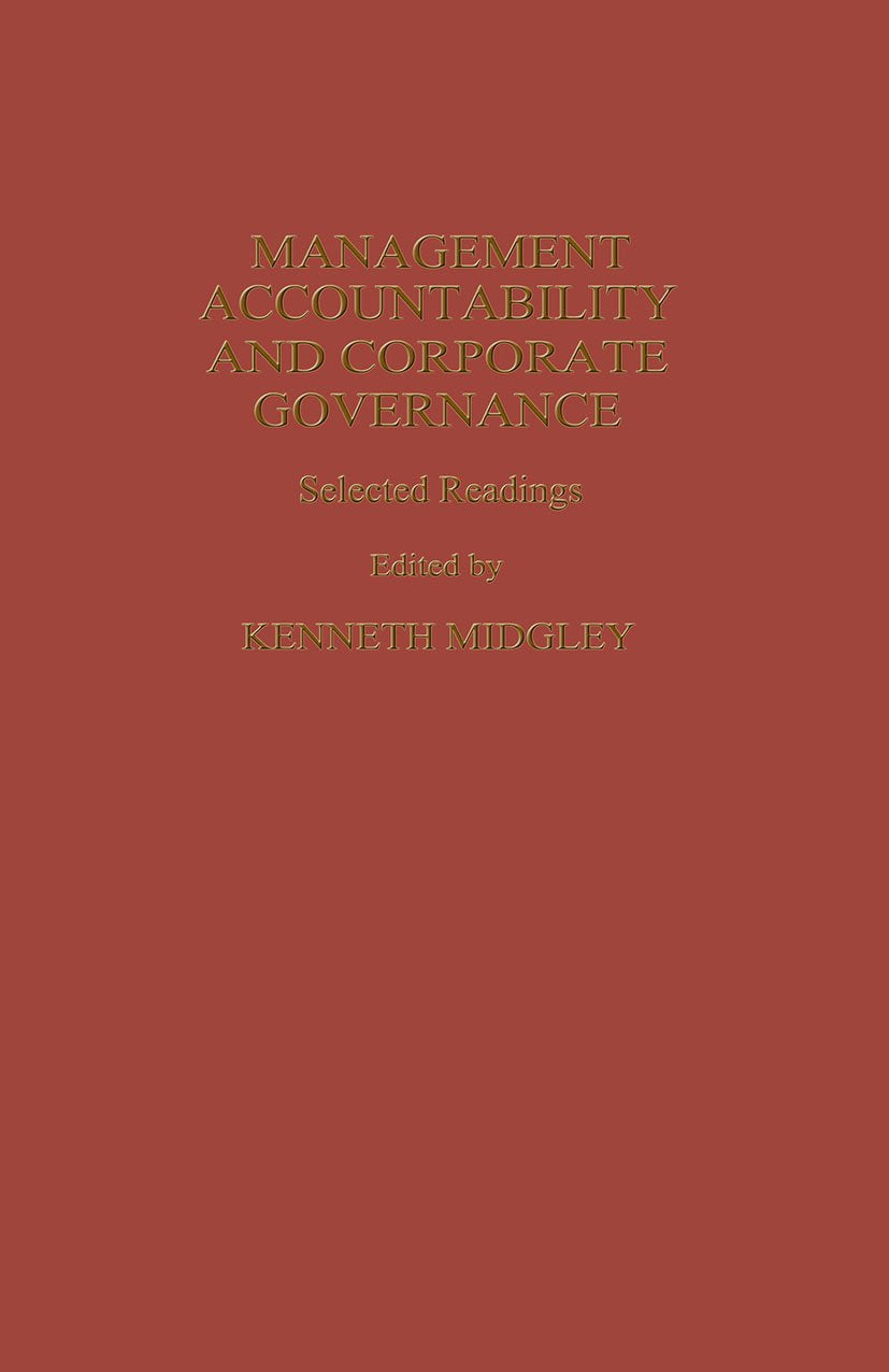 Management Accountability and Corporate Governance