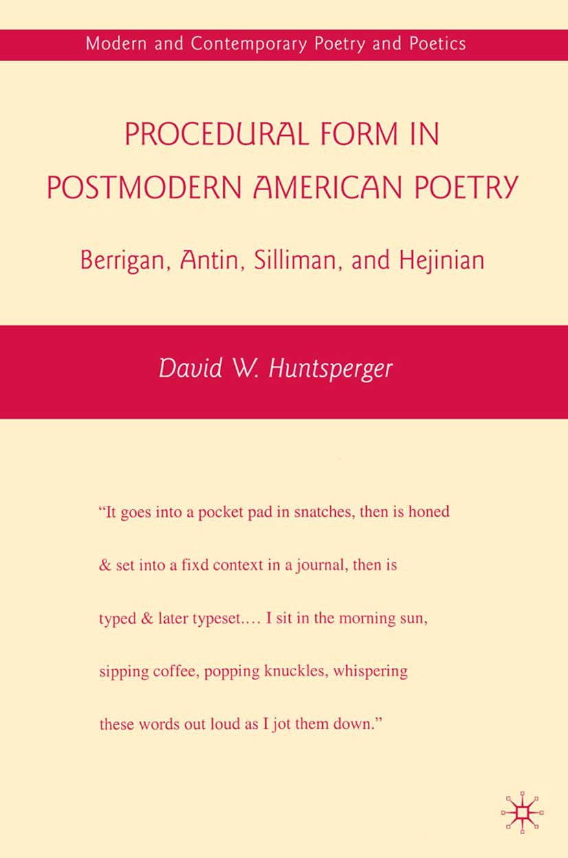 Modern and Contemporary Poetry and Poetics