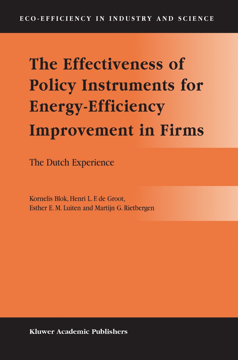 Eco-Efficiency in Industry and Science
