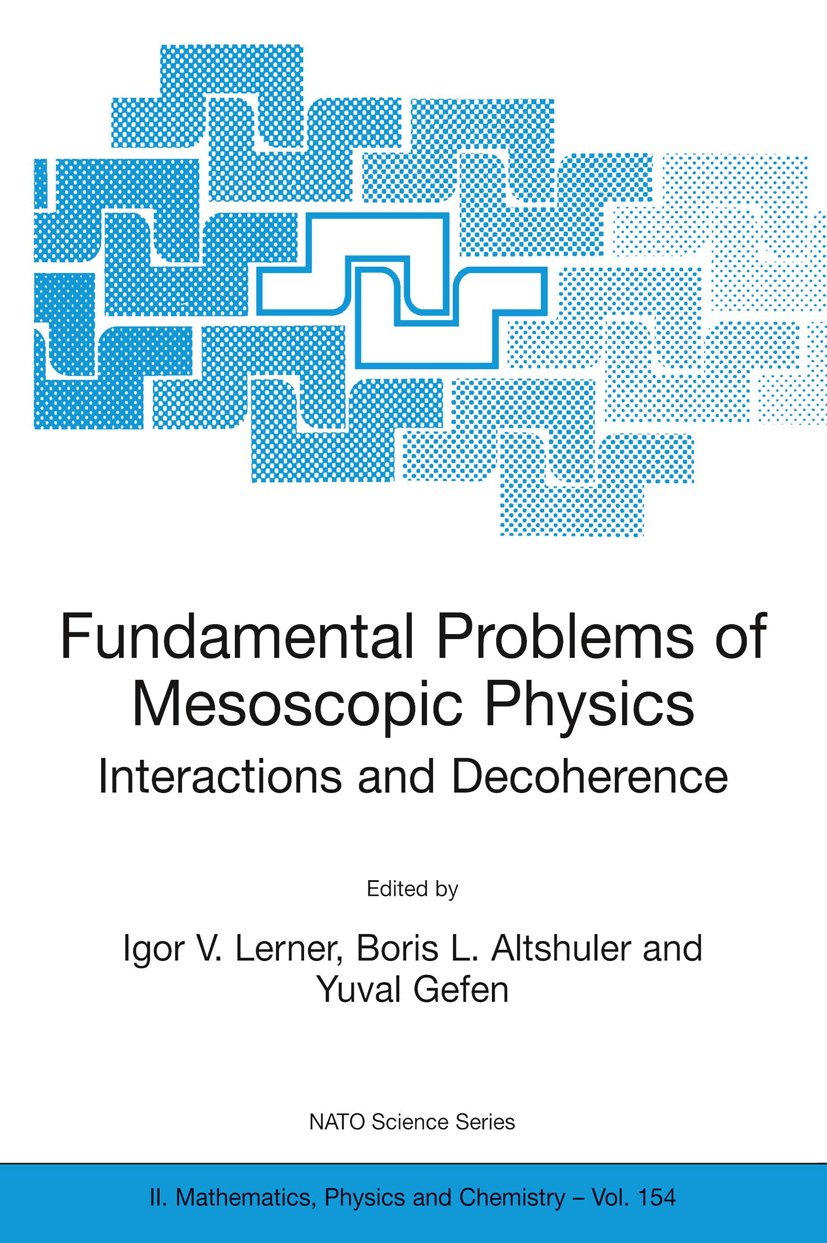 NATO Science Series II: Mathematics, Physics and Chemistry