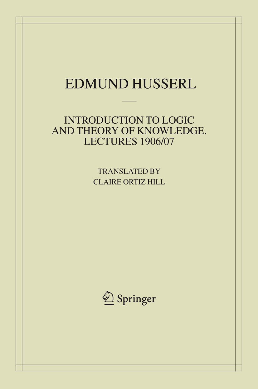 Introduction to Logic and Theory of Knowledge