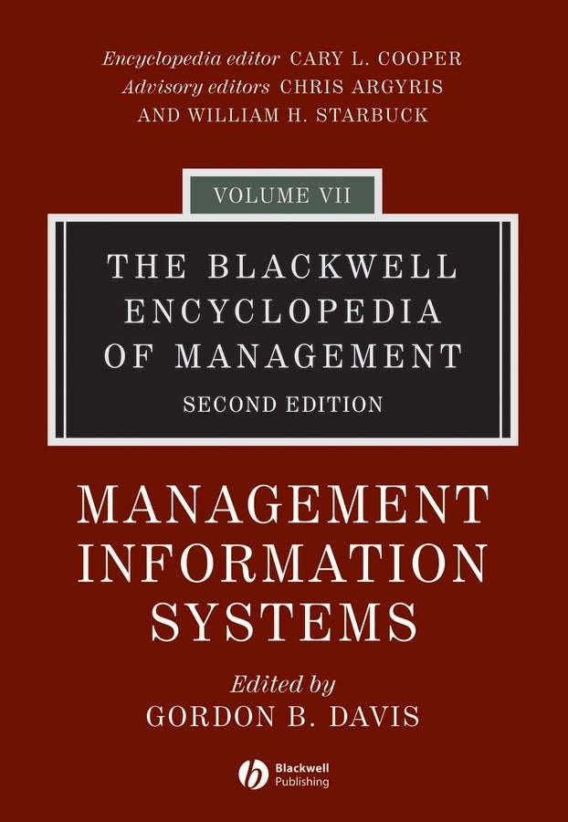 The Blackwell Encyclopedia of Management, Management Information Systems