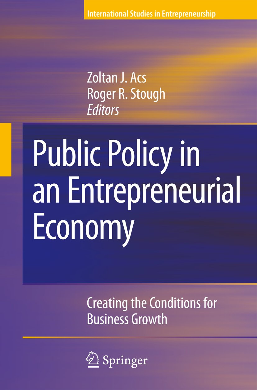 Public Policy in an Entrepreneurial Economy
