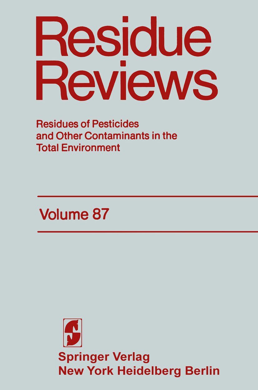Reviews of Environmental Contamination and Toxicology