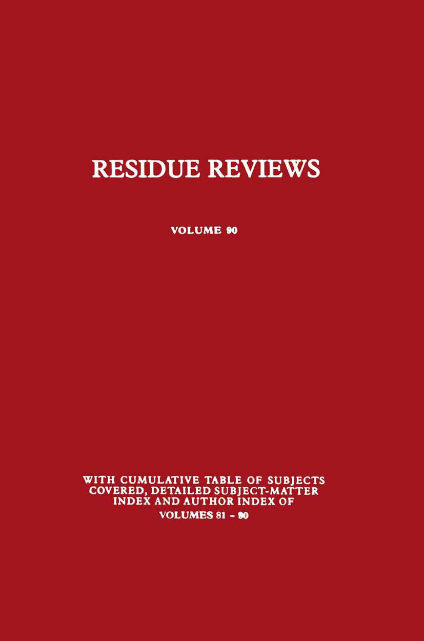 Reviews of Environmental Contamination and Toxicology