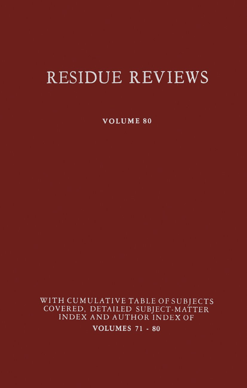 Residue Reviews