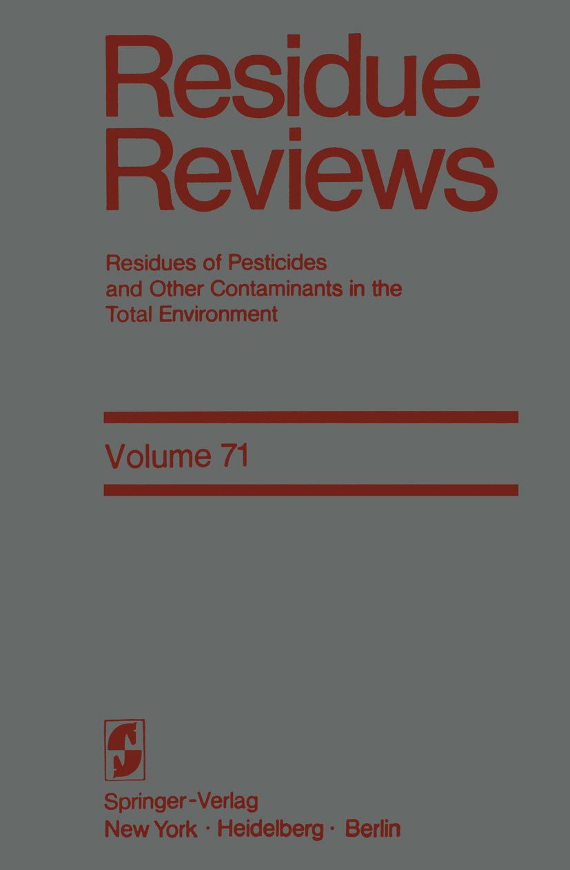 Reviews of Environmental Contamination and Toxicology