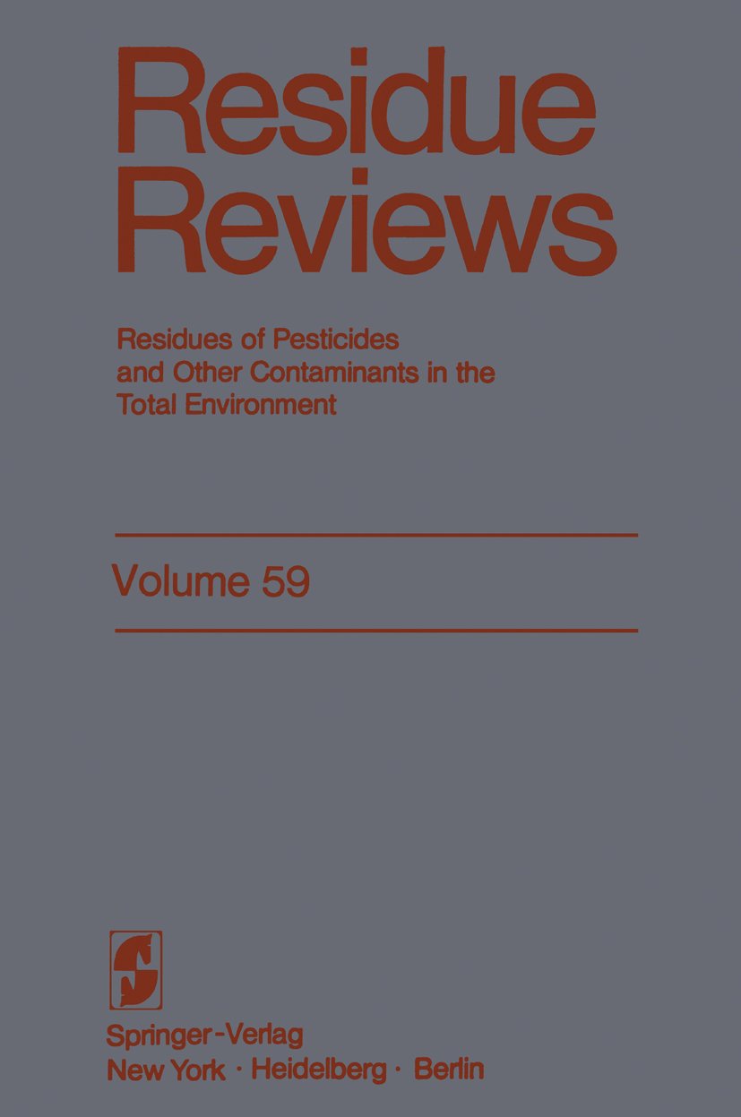 Reviews of Environmental Contamination and Toxicology