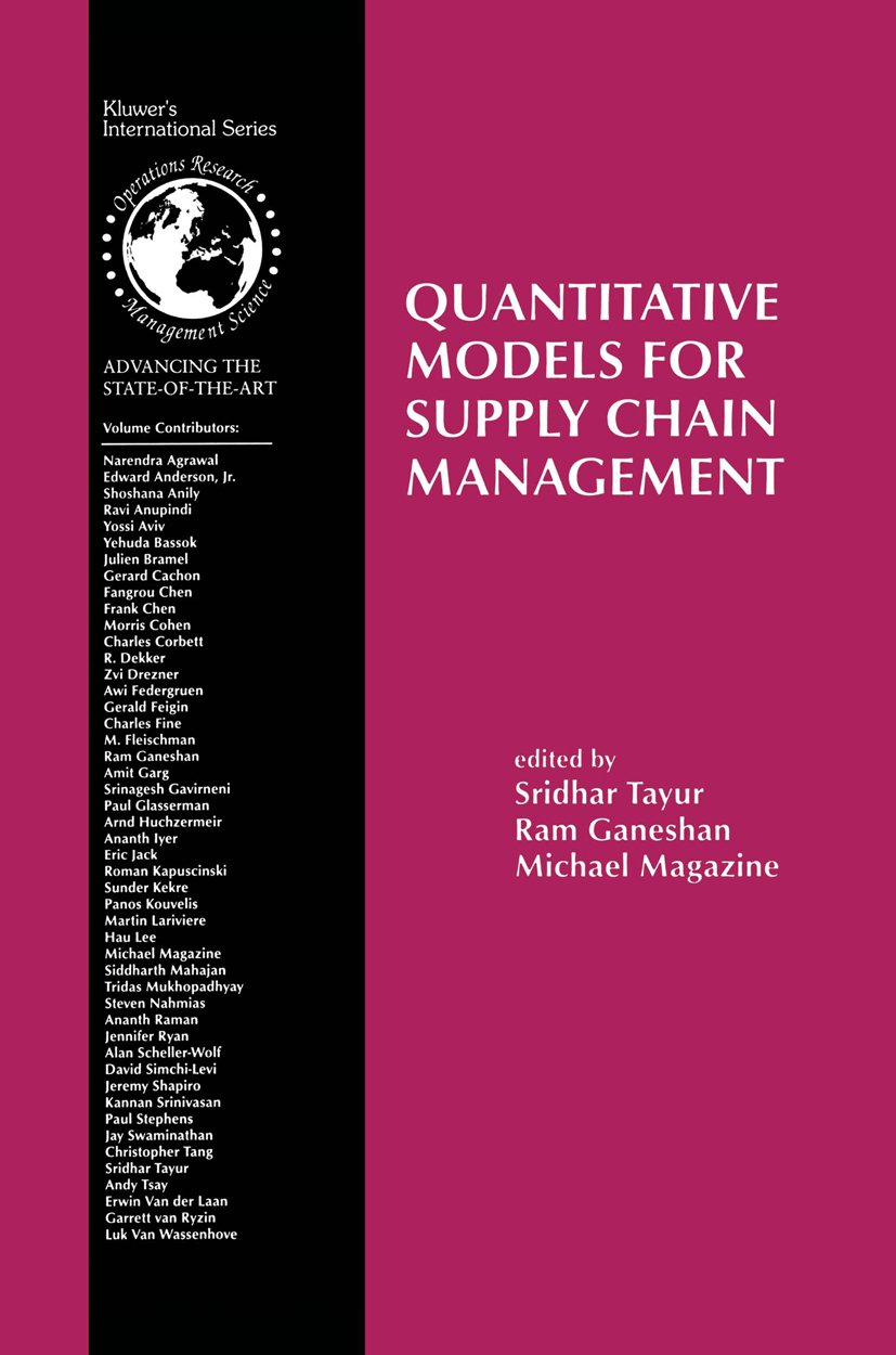 International Series in Operations Research & Management Science