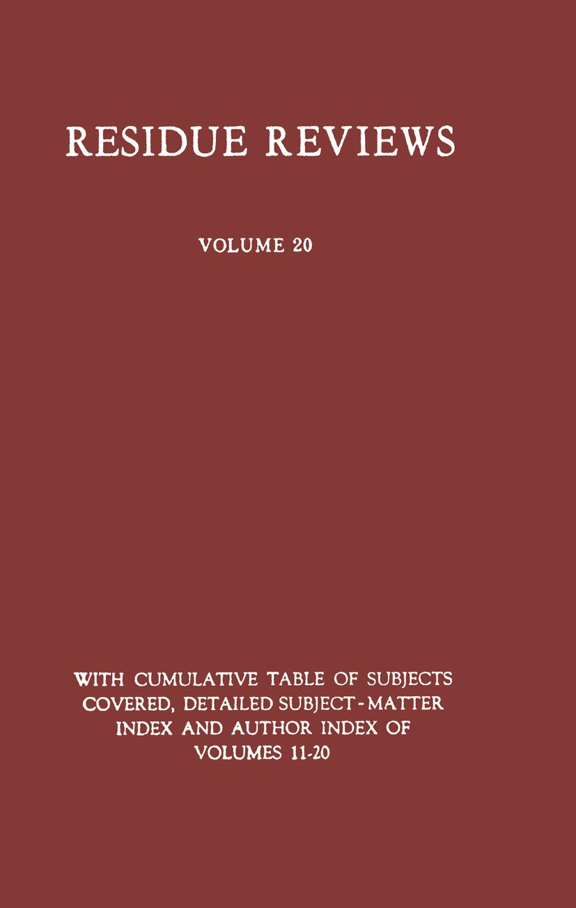 Reviews of Environmental Contamination and Toxicology