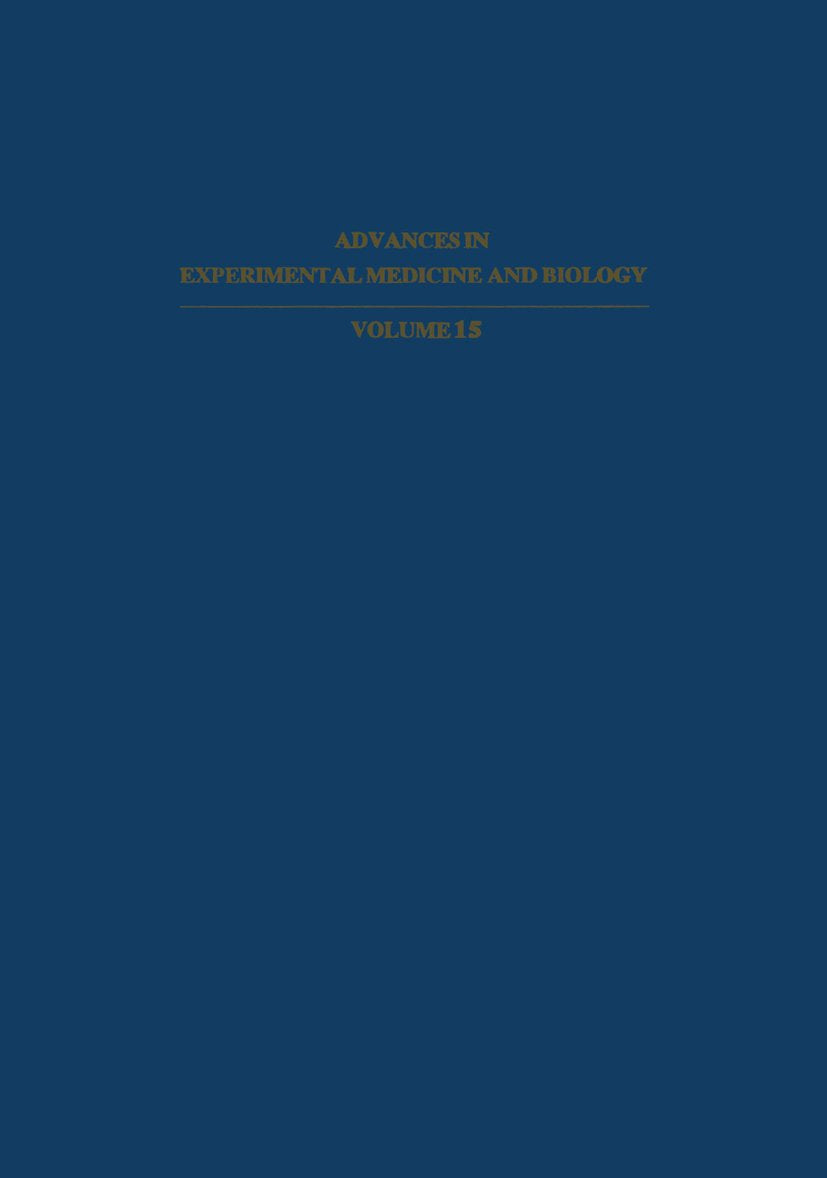 Advances in Experimental Medicine and Biology