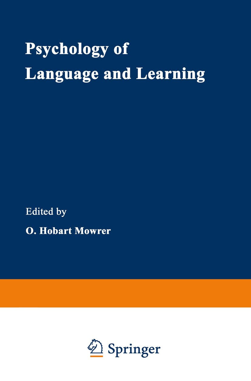 Cognition and Language: A Series in Psycholinguistics