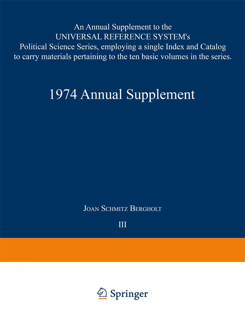 1974 Annual Supplement