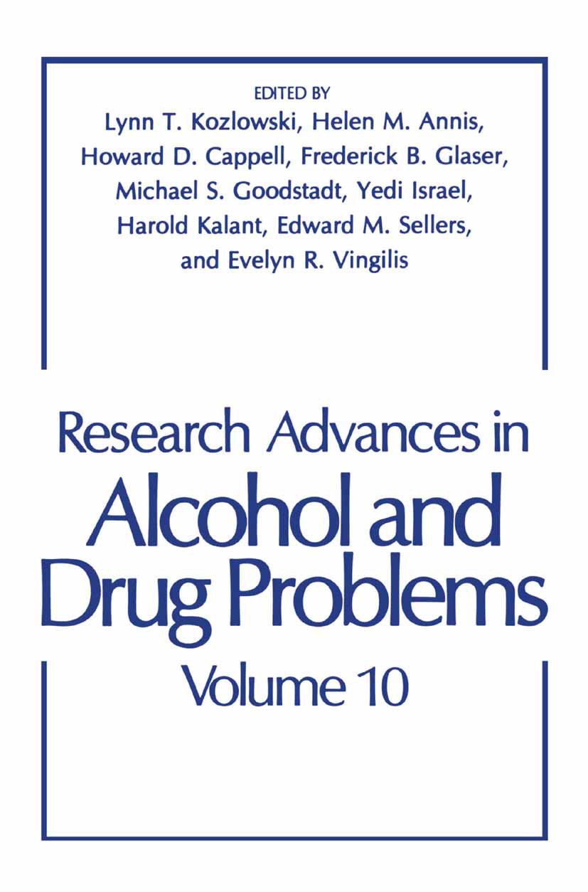 Research Advances in Alcohol and Drug Problems