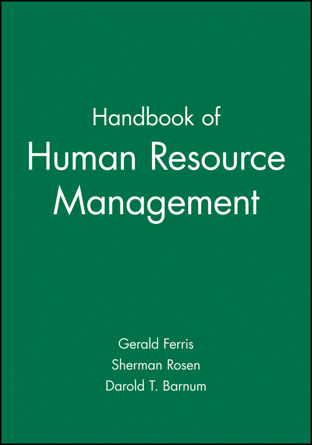 Handbook of Human Resource Management