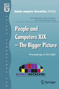 People and Computers XIX - The Bigger Picture