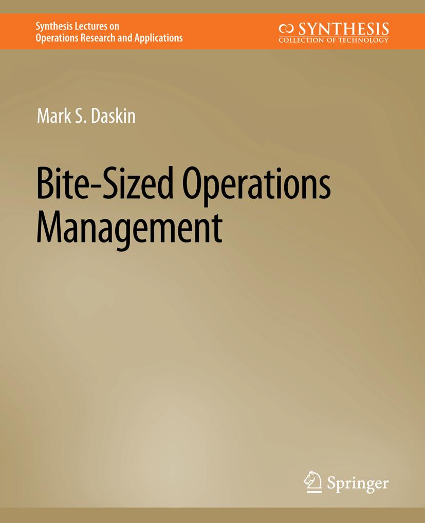 Synthesis Lectures on Operations Research and Applications
