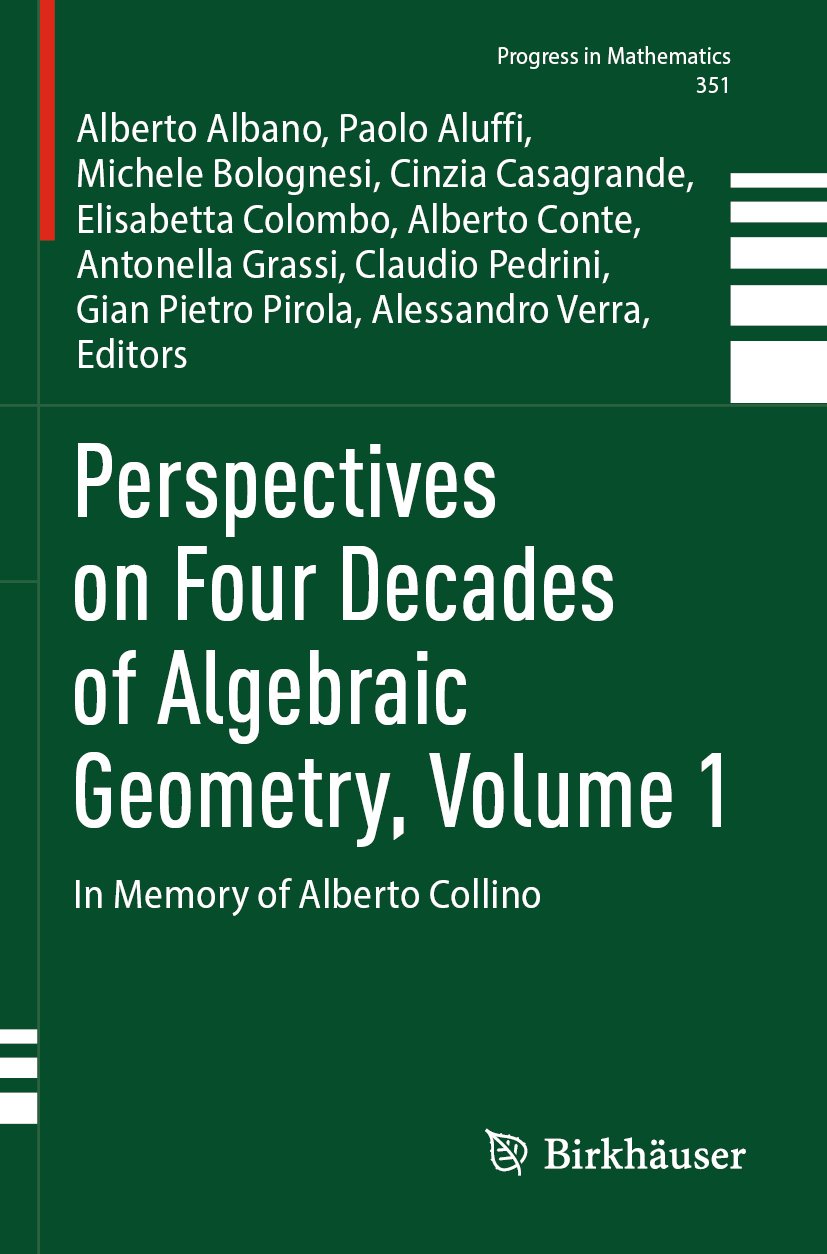 Perspectives on Four Decades of Algebraic Geometry, Volume 1