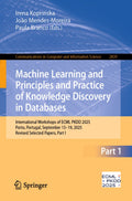 Machine Learning and Principles and Practice of Knowledge Discovery in Databases