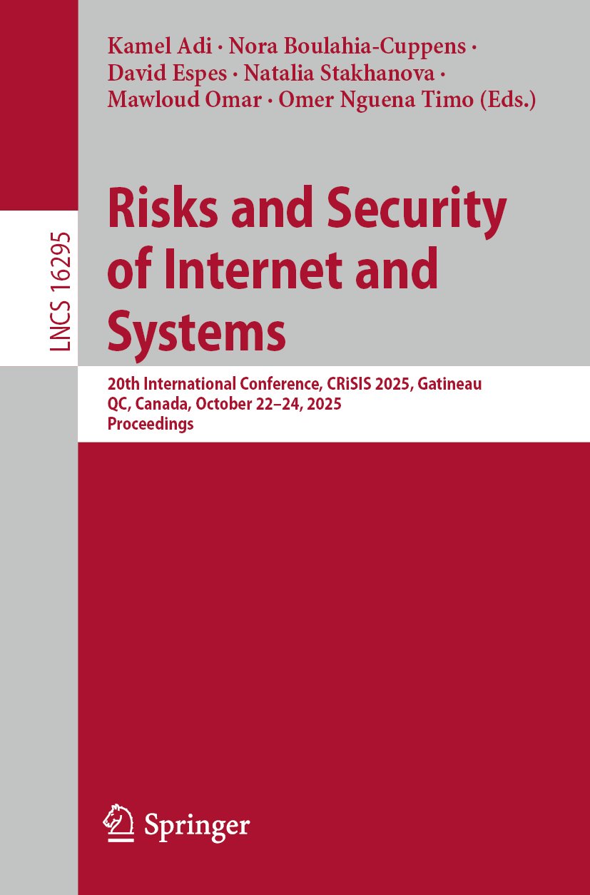 Risks and Security of Internet and Systems