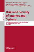 Risks and Security of Internet and Systems