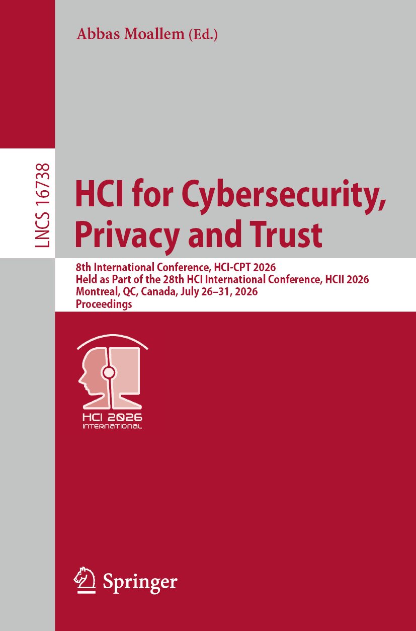 HCI for Cybersecurity, Privacy and Trust