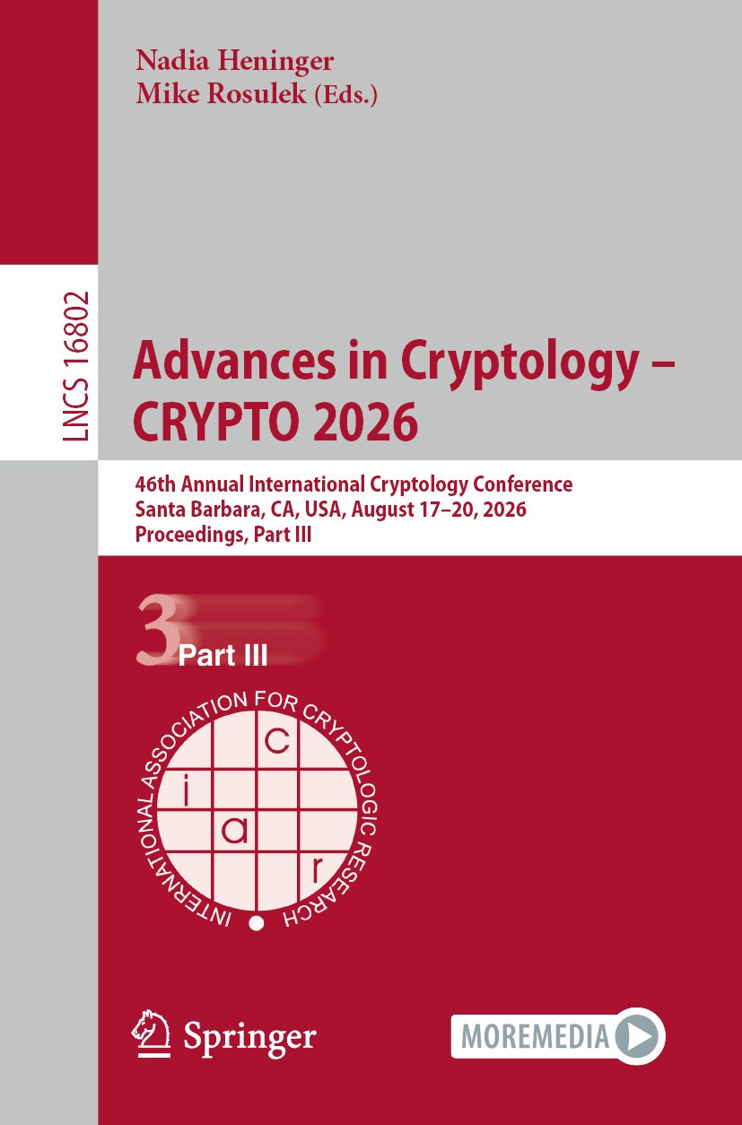 Advances in Cryptology – CRYPTO 2026
