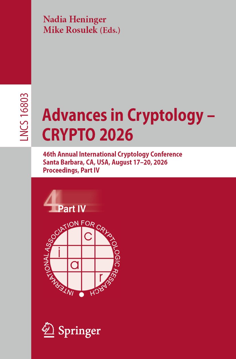 Advances in Cryptology – CRYPTO 2026