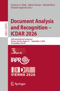 Document Analysis and Recognition – ICDAR 2026