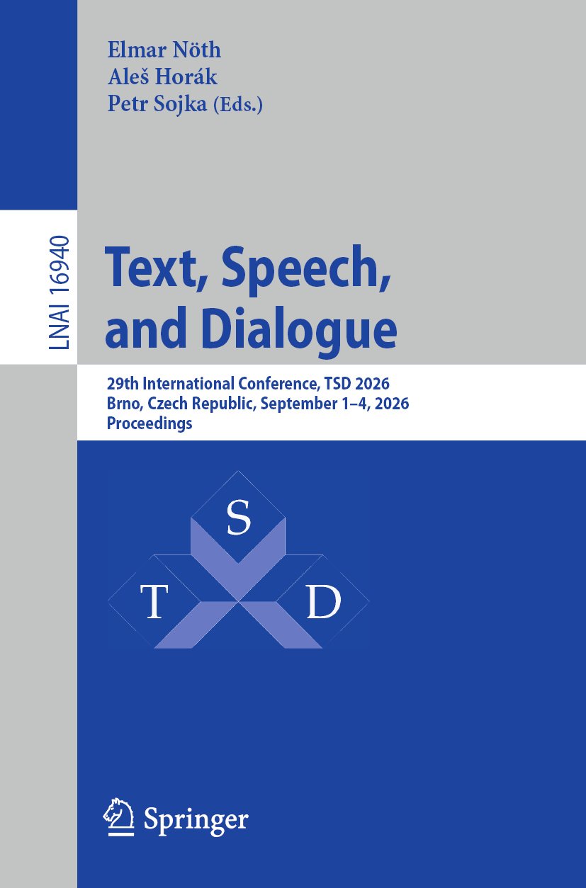 Text, Speech, and Dialogue