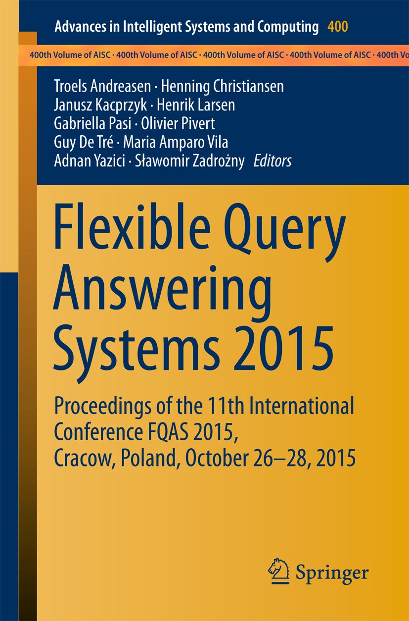 Advances in Intelligent Systems and Computing