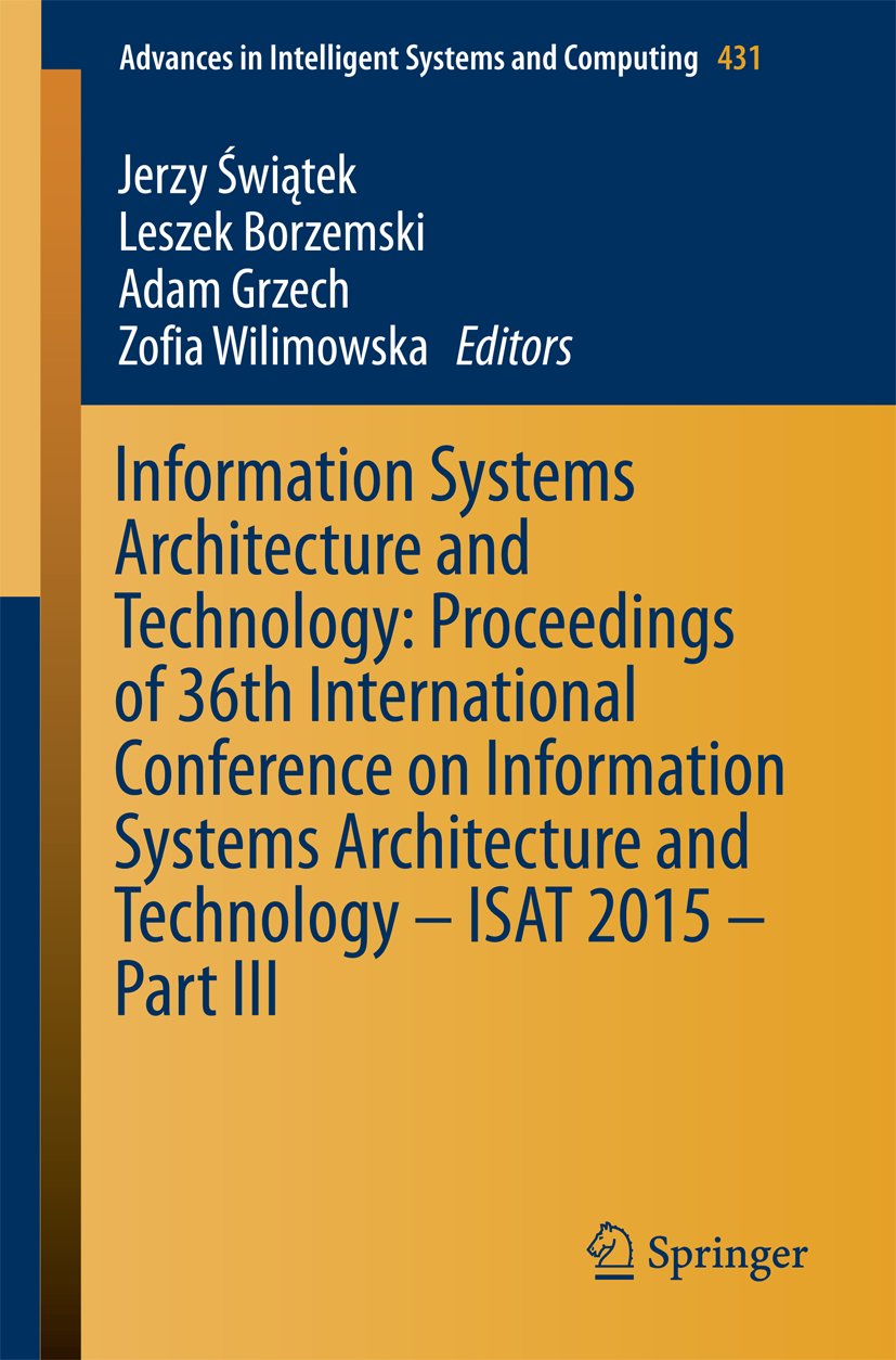 Advances in Intelligent Systems and Computing