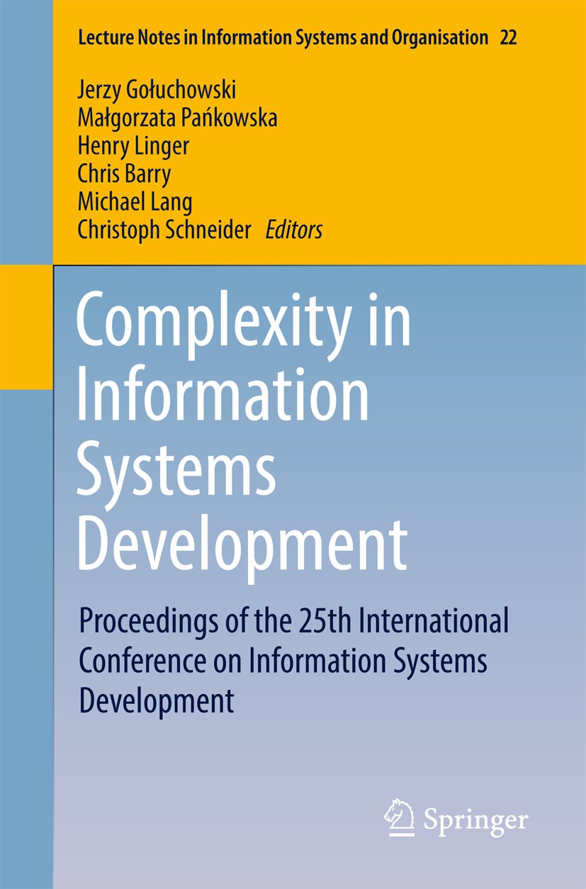 Lecture Notes in Information Systems and Organisation