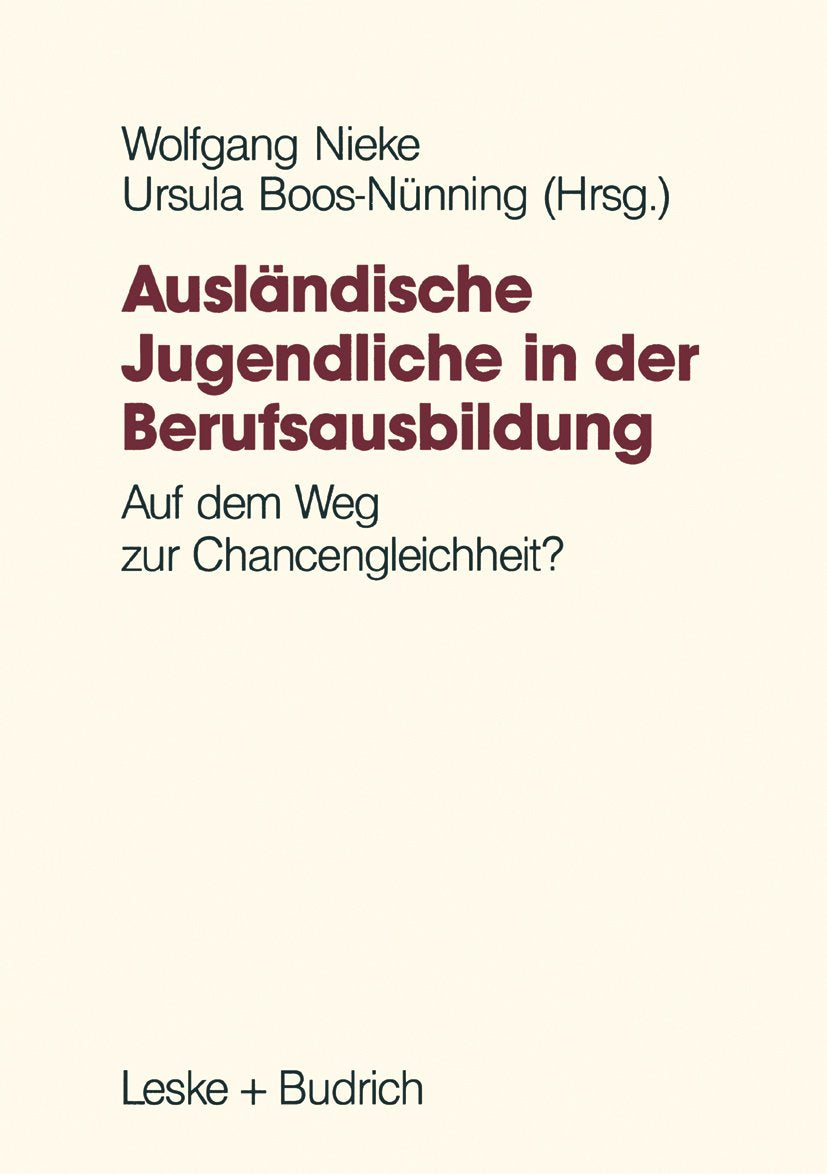 Ausländische Jugendliche in der Berufsausbildung
