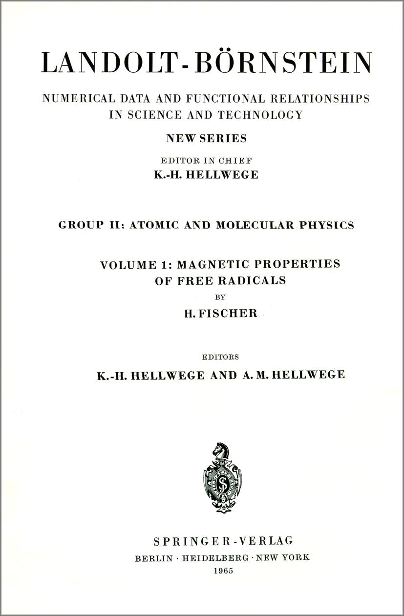 Landolt-Börnstein: Numerical Data and Functional Relationships in Science and Technology - New Series