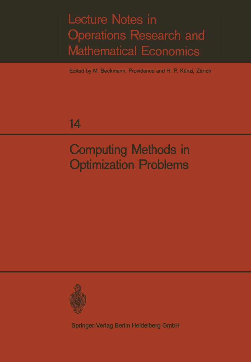 Lecture Notes in Economics and Mathematical Systems